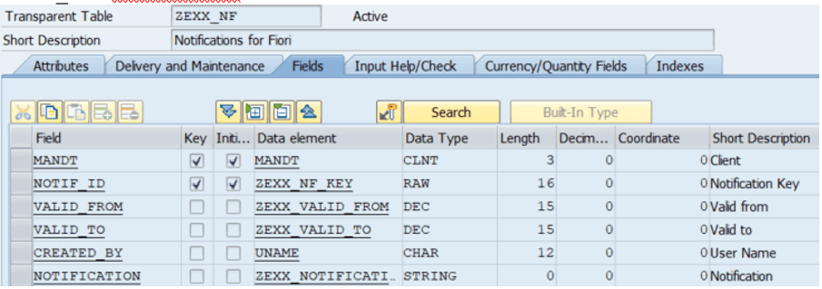 Notifications for Fiori contain information about the client and the notification key