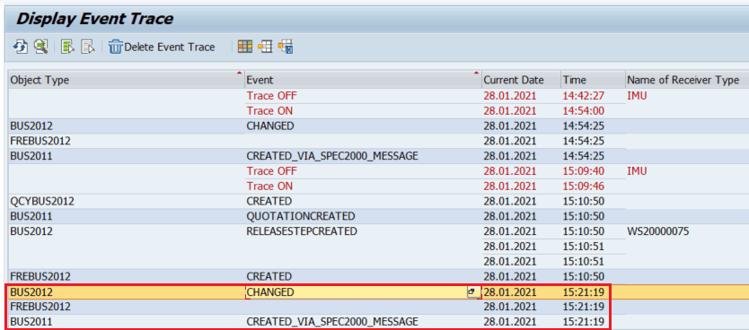 An image shows the workflow trace
