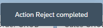 An image shows the Rejection button clicked
